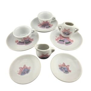 Chihucraft Vintage Porcelain Miniature Tea Set 9pc Incomplete